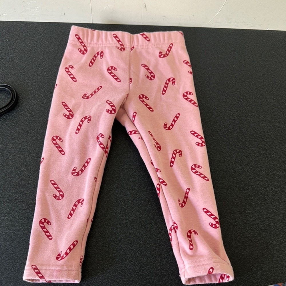 Carter's Pink Candy Cane Leggings